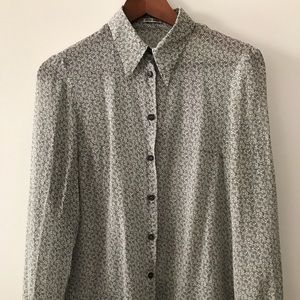 MiuMiu button down silk blouse